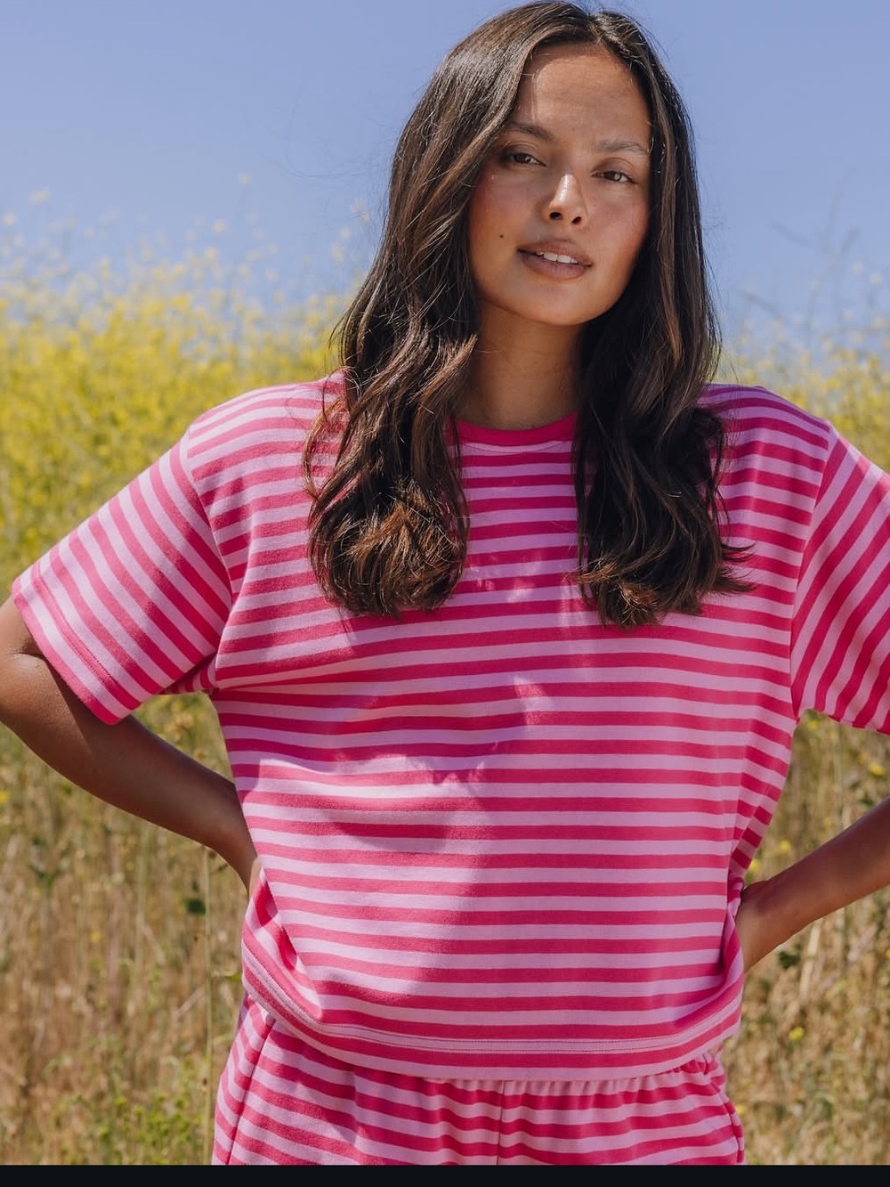 Daily Drills striped short sleeve tee